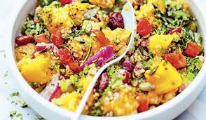 Recette Salade De Mangue Au Quinoa Et Graines Picard Recette En 2020 Salade Mangue Recette Salade Salade
