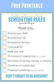 Holiday And Summer Break Screen Time Rules For Kids My