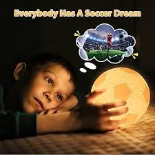 Balkwan 15cm Soccer Night Light for Boys 16 Colors Changing Sport Moon Lamp  for Kids Dimmable with Remote Control Home Decor Birthday Gifts for Kids :  ...