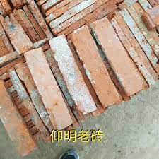 老紅磚皮片仿古外牆劈開切片舊紅磚皮切割磚片文化磚石101 texture wood material
