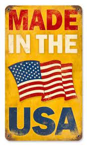 Vintage Made In The Usa Metal Sign 8 X 14 Inches Vintage Signs I Love America America