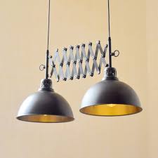 Dome Shade Dining Table Pendant Light Metal 2 Heads Antique Style Adjustable Hanging Lamp In Black Takeluckhome Com