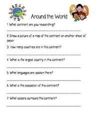 Free Around The World Continent Research Research Projects Continents Around The Worlds