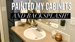 Dear trish, i spoke with you a few times regarding painting my bathroom tile floor with annie sloan chalk paint®. Diy Updated Bathroom Painting Cabinets And Backsplash Tile With Chalk Paint Youtube