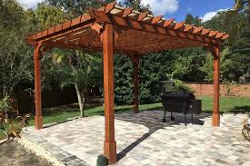 This design here is one of the most popular patterns of pergola cover ideas among metal enthusiasts. Red Cedar Pergola Kits Ready To Assemble All Sizes