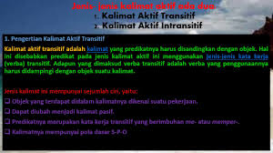 Sedangkan kalimat pasif adalah sebuah kalimat dimana subjeknya dikenai kata kerja atau dikenai suatu tindakan. Video Pembelajaran Bahasa Indonesia Kelas Ix Kalimat Aktif Dan Kalimat Pasif Youtube