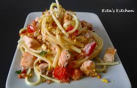 Pasta Con Salmone Pomodorini E Pistacchi Rita S Kitchen