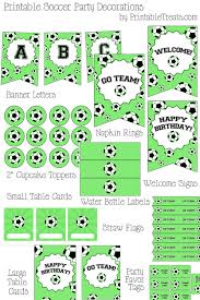 I hope this floral free printable alphabet letters banner is popular, because i have one other floral banner (scroll down to see it) and i don't even like it. Printable Soccer Party Decorations Printable Treats Com