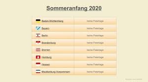 Aber ich habe keine lust. Sommeranfang 2020 Datum Festtage Deutschland 2020 Youtube