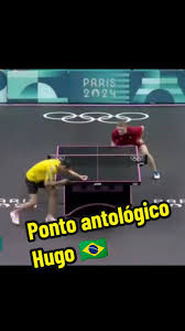 Pontaço de Hugo contra Alexis LeBrun #tenisdemesa #tabletennis