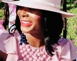 Jack and Jill of America Men's Deep Magenta Pink and Blue Flower Lapel  Brooch