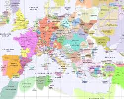 Map Of 14th Century Europe Europe Map World History Map Map