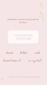 Movie Ratings Instagram Story Templates Instagram Template Instagram Story Template Instagram Questions
