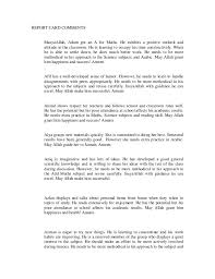 Report Card Comments Sample For Islamic School Remarks For Report Card Preschool Report Card Comments Report Card Comments