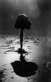 Black And White Mushroom Cloud Hail Mary Full Of Grace The Lord Is With Thee Blessed Are Thou Among Women And Blessed Is The Fruit Of Thy Womb Jesus Nuclear Art Atomic Bomb Nuclear War