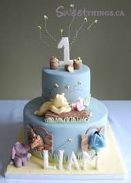 1st Birthday Cake For Baby Boy 1 Year With Name Sweetthings 1st Birthday Classic Winnie The Pooh Cake Boys First Birthday Cake First Birthday Cakes 1st Birthday Cakes