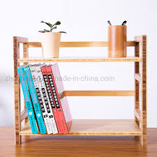One central shelf for storage. China Natural Wooden Bookcase 2 Tier Books Rack Bamboo Book Shelf China Bamboo Book Shelf Books Rack