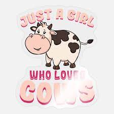 'Kuh & Kühe Liebe Mädchen Frau Geschenk' Sticker | Spreadshirt