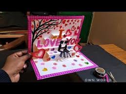 This video shows how to make a 3d pop up birthday card. Beautiful Birthday Greeting Card Idea Diy Birthday Pop Up Card Mother S Day Card Greeting Cards Handmade Birthday Greeting Cards Diy Handmade Bday Cards
