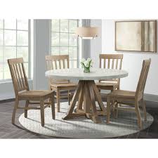 Liam Round 5pc Dining Set Table Four Chairs In White Natural Picket House Furnishings Cdlw180rd5pc Picket House Furnishings Dining Table Round Dining Table