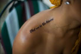 Meet Me In The Heavens Love This Babe And I Always Say That If One Of Us Pass Away We Will Wait At The Shoulder Tattoo Small Shoulder Tattoos Heaven Tattoos