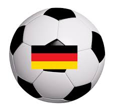 Duits voetbal met natuurlijk duitsland voetbalkleding in het wit met zwart. Duitse Voetbal Termen Voetbal Termen