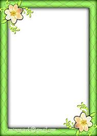 Green Frame Floral Corners Flower Frame Boarders And Frames Page Borders Design