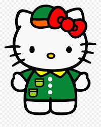 Hello kitty princess coloring page for kids for girls coloring. Hello Kitty Green Png Clipart 5344789 Pinclipart