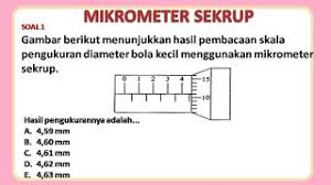Hasil pengukuran tebal sebuah buku fisika menggunakan jangka sorong seperti diperlihatkan pada gambar di atas adalah. 2 Contoh Soal Mikrometer Sekrup Dan Pembahasan Youtube