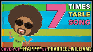 7 Times Table Song Cover Of Happy By Pharrell Williams Easy Learn Skip Count Youtube In 2020 Math Songs Math For Kids Times Tables