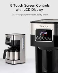 The 24 hour programmable delay brew means that you can schedule your coffee brews up to a day in advance. 8 Cup Coffee Pot With Timer And Strength Control Programmable Coffee Maker With Thermal Carafe Sboly Drip Coffee Maker Coffee Tea Espresso Kitchen Dining Rayvoltbike Com