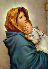 Amazon Com Virgin Mary And Child Jesus Poster Print 12x18 Madonna Of The Streets Picture Blessed Mother Image Holy Mary Painting Catholic Christian Religious Holy Wall Art Decor Gift For Home Room Kids