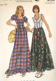 Granny Dresses Were Short Fitting Long Loose Peasant In The 1960s Vintage Dress Patterns 1970s Sewing Patterns Granny Dress