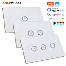 Wifi Smart Light Switch Glass Screen Touch Panel Voice Control Wireless Wall Work For Alexa Echo Google Home 1 2 3 4 Gang Switches Aliexpress