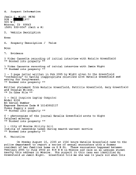 Jamin Wight Police Narrative