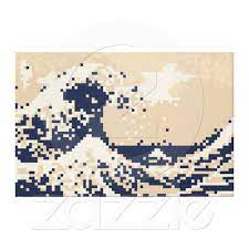 Pixel Tsunami 8 Bit Pixel Art Canvas Print Zazzle Com Pixel Art Pixel Art Templates Poster Art