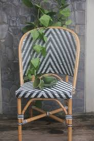 Black And White Rattan French Bistro Chair By Tuttiabode On Etsy Oversized Chair Living Room Bistro Chairs French Bistro Chairs
