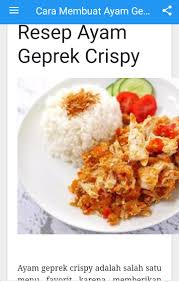 Jun 05, 2021 · resep opor ayam kuah susu keju. Cara Membuat Ayam Geprek For Android Apk Download