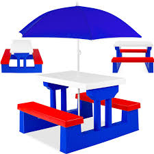 Kinderpicknickbank kinder picknicktisch kindersitzgarnitur garten bank aus holz. Kesser Kindersitzgruppe Mit Sonnenschirm Kindertisch Picknickset Sitzgarnitur Tisch Und Banke Sitzgruppe Kindermobel Gartenmobel Fur Kinder Eshopping Einfach Besser Einkaufen