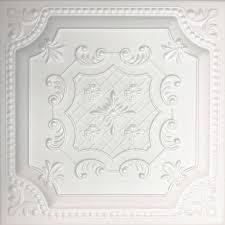 Styrofoam tiles adhere to most ceiling surfaces, including drywall, popcorn, bricks, concrete and plaster. White Styrofoam Ceiling Tile Princess Package Of 8 Ceiling Tiles Walmart Com Walmart Com