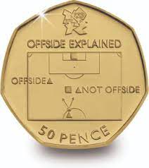 The coin design for the olympic sport of football has also been called the offside rule 50p and the offside explained 50p. Do You Own The Rarest Olympic 50p Change Checker