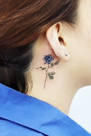Cool Rose Tattoo Behind Ear C Tattoo Artist Tattooist Dal Rose Tattoo Behind Ear Behind Ear Tattoos Back Ear Tattoo