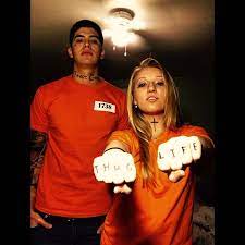 Gansta Inmate Couple Costume Halloween Prisoner Costume Cute Couple Halloween Costumes Couples Costumes