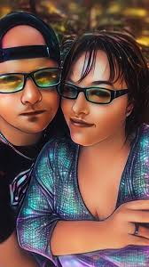 Walter and Wendy in the garden