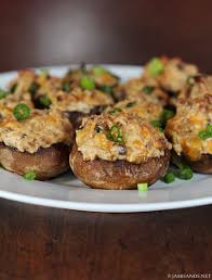 Cajun Sausage Cream Cheese Stuffed Mushrooms Cajun Sausage Mardi Gras Food Cheese Stuffed Mushrooms