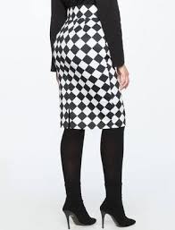 Black And White Checkered Pencil Skirt Neoprene Pencil Skirt Nascar Flag Style Black White Dress Fashion Skirts
