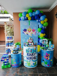Baby Shark Party Shark Themed Birthday Party Shark Theme Birthday Shark Birthday Party