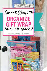 3 Cheap Quick Ways To Store Wrapping Paper In Small Spaces Wrapping Paper Storage Gift Bag Storage Craft Storage Ideas For Small Spaces