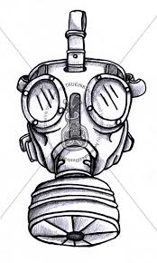 Looks like the of mice and men band cover. 15 Gas Mask Tattoo Design