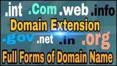 Full Form Of Domain Names And Extensions No Limit Of Study Domain Top Level Domain Names